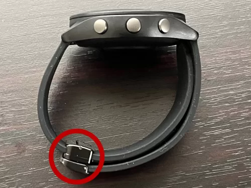 バックルを閉じた状態