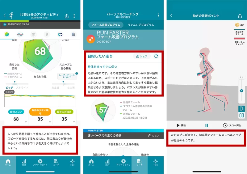 ランメトリクスからのアドバイス一例