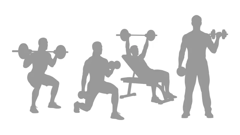 筋トレシーンのイラスト