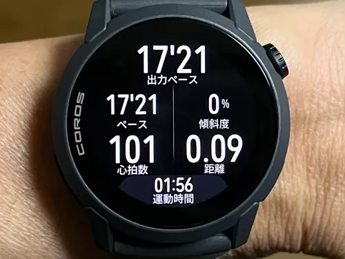 カロスペース4・6分割表示のランニングアクティビティ画面